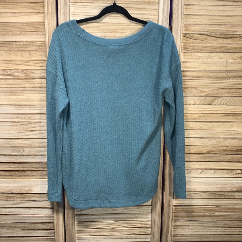 Artistic Works by Lee Long Sleeve Hi Low Waffle Knit Petite Small Medium - Picture 10 of 10